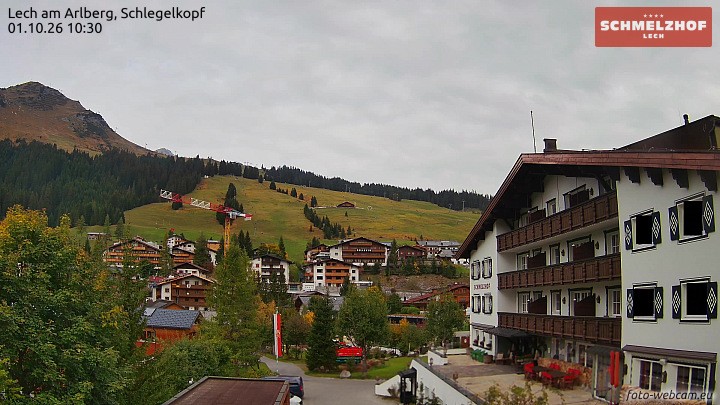 Archiv Foto Webcam Lech: Hotel Schmelzhof
