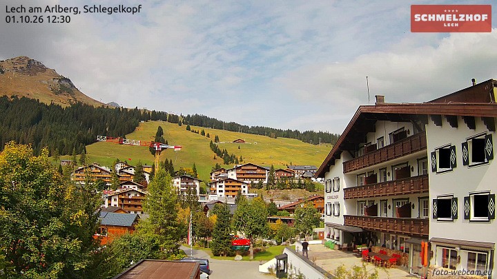 Archiv Foto Webcam Lech: Hotel Schmelzhof