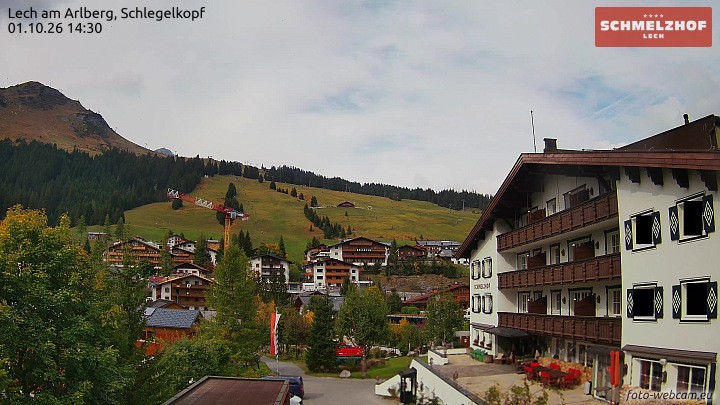 Archiv Foto Webcam Lech: Hotel Schmelzhof
