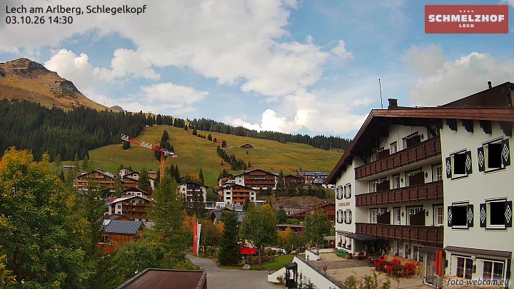 Archiv Foto Webcam Lech: Hotel Schmelzhof