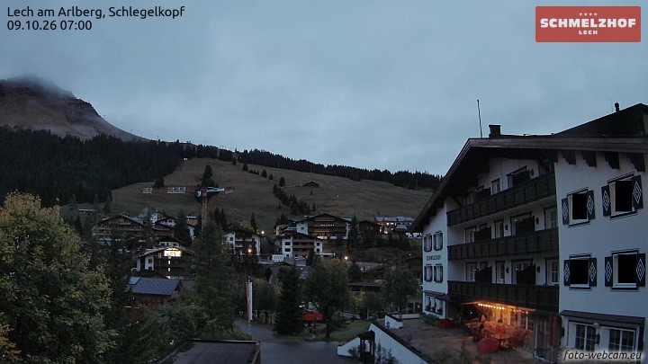 Archived image Webcam Hotel Schmelzhof (Lech)
