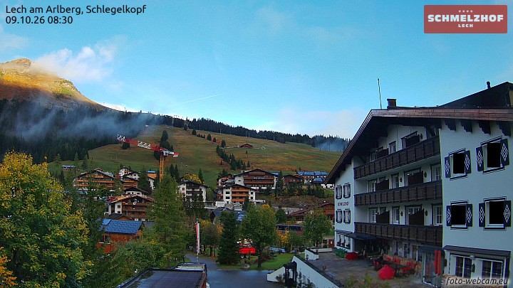 Archived image Webcam Hotel Schmelzhof (Lech)