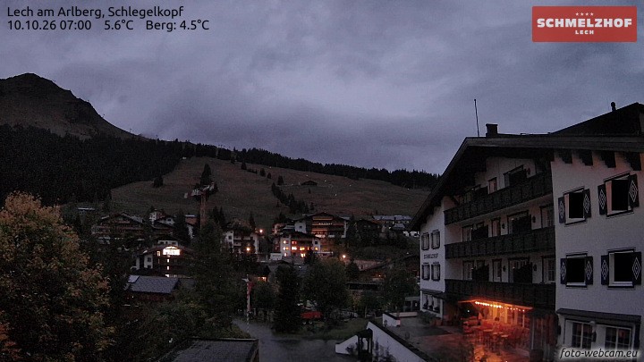Archived image Webcam Hotel Schmelzhof (Lech)