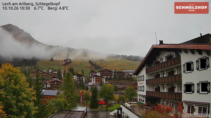 Archived image Webcam Hotel Schmelzhof (Lech)