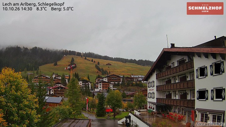 Archived image Webcam Hotel Schmelzhof (Lech)