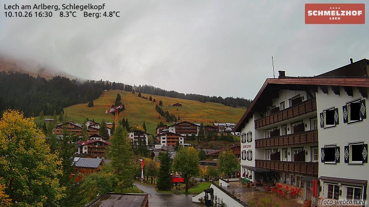 Archived image Webcam Hotel Schmelzhof (Lech)