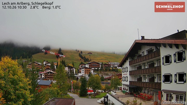 Archiv Foto Webcam Lech: Hotel Schmelzhof
