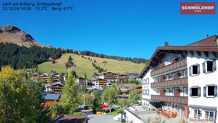 Archiv Foto Webcam Lech: Hotel Schmelzhof