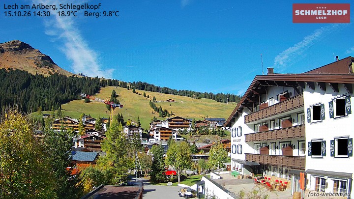 Archiv Foto Webcam Lech: Hotel Schmelzhof