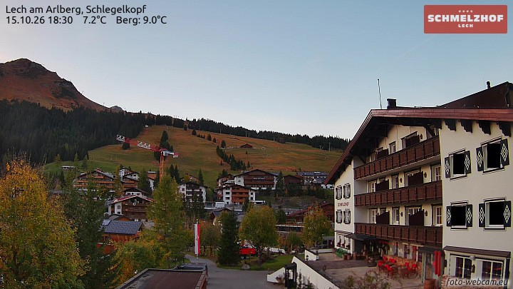 Archiv Foto Webcam Lech: Hotel Schmelzhof