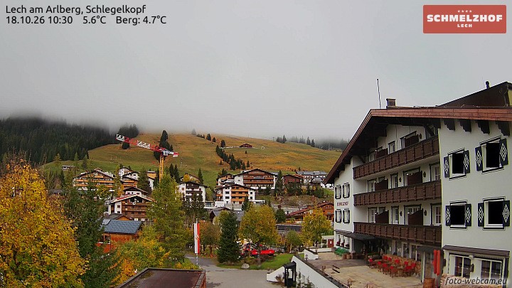 Archiv Foto Webcam Lech: Hotel Schmelzhof