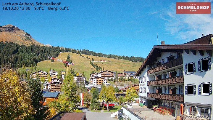 Archiv Foto Webcam Lech: Hotel Schmelzhof