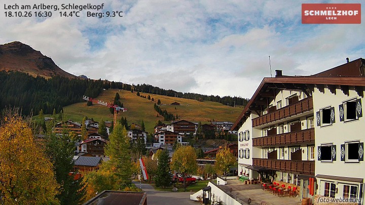 Archiv Foto Webcam Lech: Hotel Schmelzhof