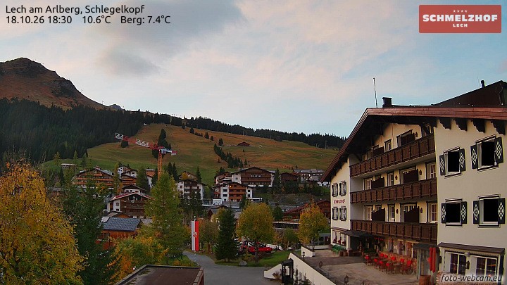 Archiv Foto Webcam Lech: Hotel Schmelzhof