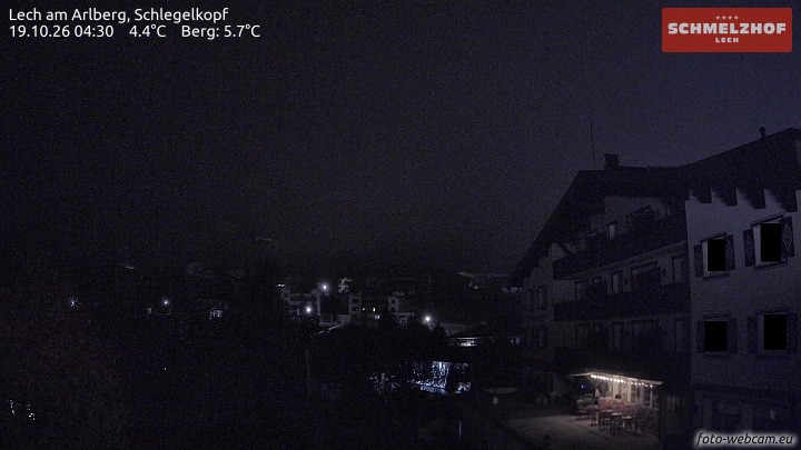 Archived image Webcam Hotel Schmelzhof (Lech)