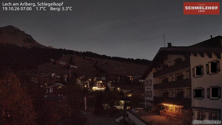 Archived image Webcam Hotel Schmelzhof (Lech)