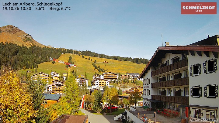 Archived image Webcam Hotel Schmelzhof (Lech)