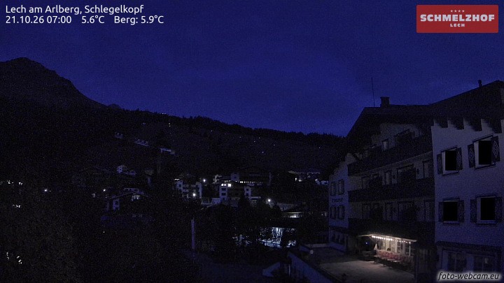Archived image Webcam Hotel Schmelzhof (Lech)