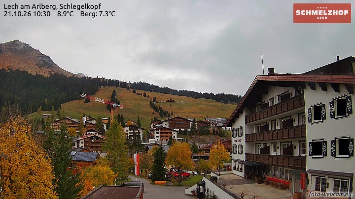 Archived image Webcam Hotel Schmelzhof (Lech)