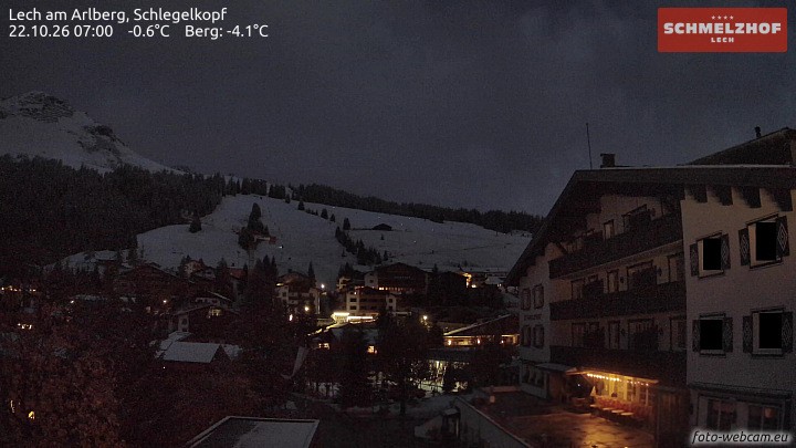 Archived image Webcam Hotel Schmelzhof (Lech)