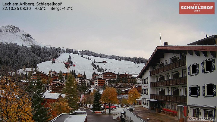 Archived image Webcam Hotel Schmelzhof (Lech)