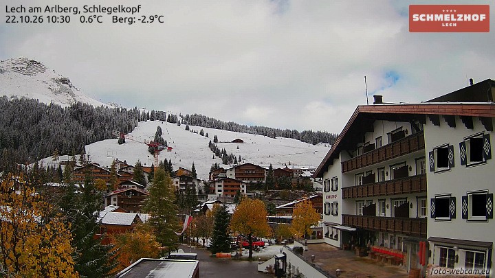 Archived image Webcam Hotel Schmelzhof (Lech)