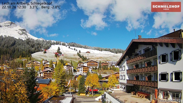 Archived image Webcam Hotel Schmelzhof (Lech)