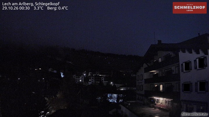 Archived image Webcam Hotel Schmelzhof (Lech)