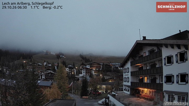 Archived image Webcam Hotel Schmelzhof (Lech)