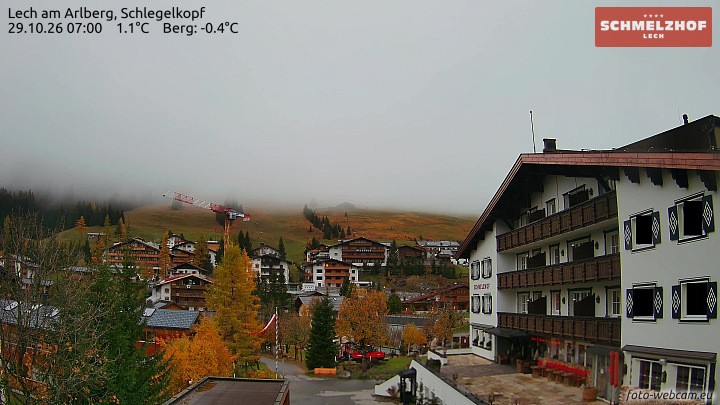Archiv Foto Webcam Lech: Hotel Schmelzhof
