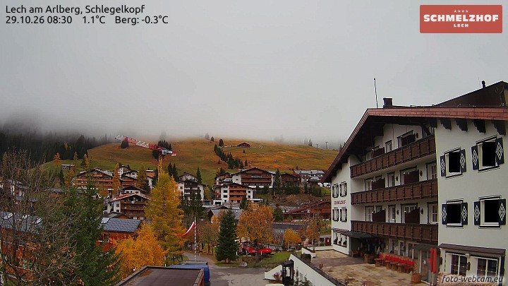 Archiv Foto Webcam Lech: Hotel Schmelzhof