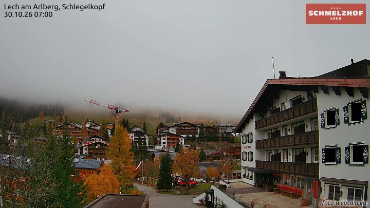 Archiv Foto Webcam Lech: Hotel Schmelzhof