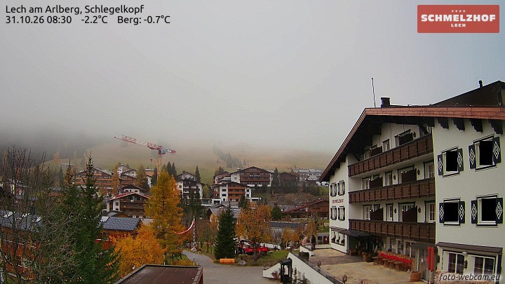 Archived image Webcam Hotel Schmelzhof (Lech)