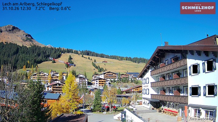 Archived image Webcam Hotel Schmelzhof (Lech)