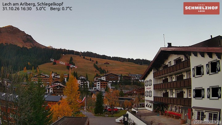 Archived image Webcam Hotel Schmelzhof (Lech)
