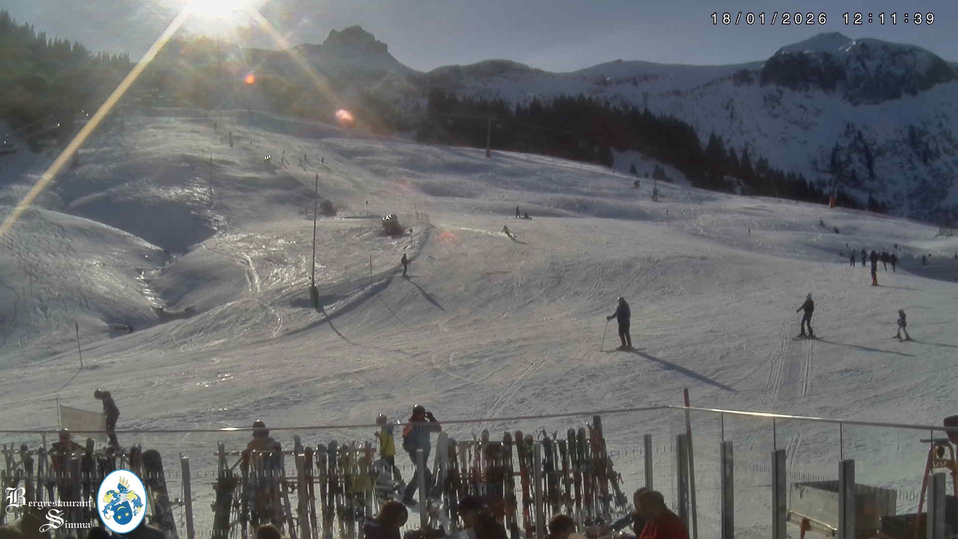 Archiv Foto Webcam Mellau: Aussicht vom Bergrestaurant Simma