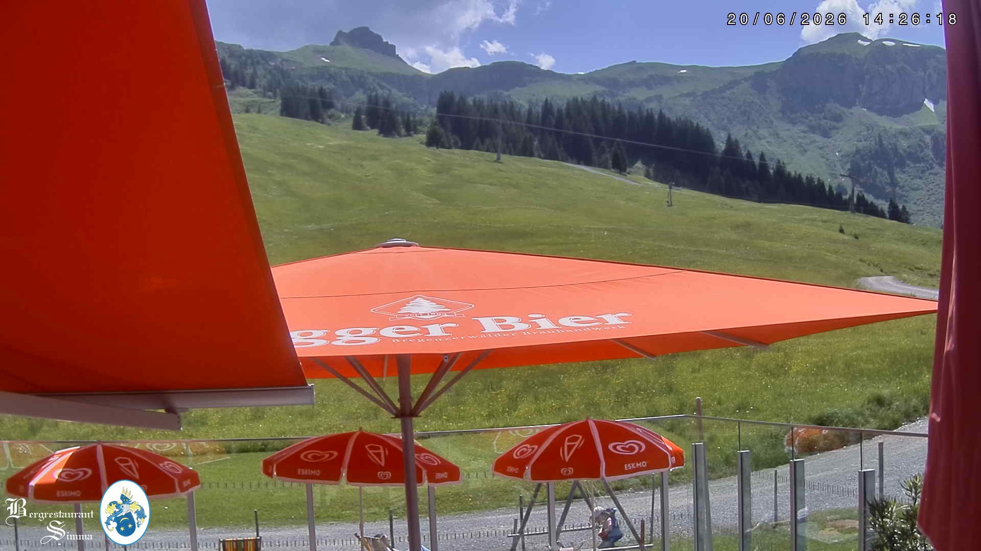 Archiv Foto Webcam Mellau: Aussicht vom Bergrestaurant Simma
