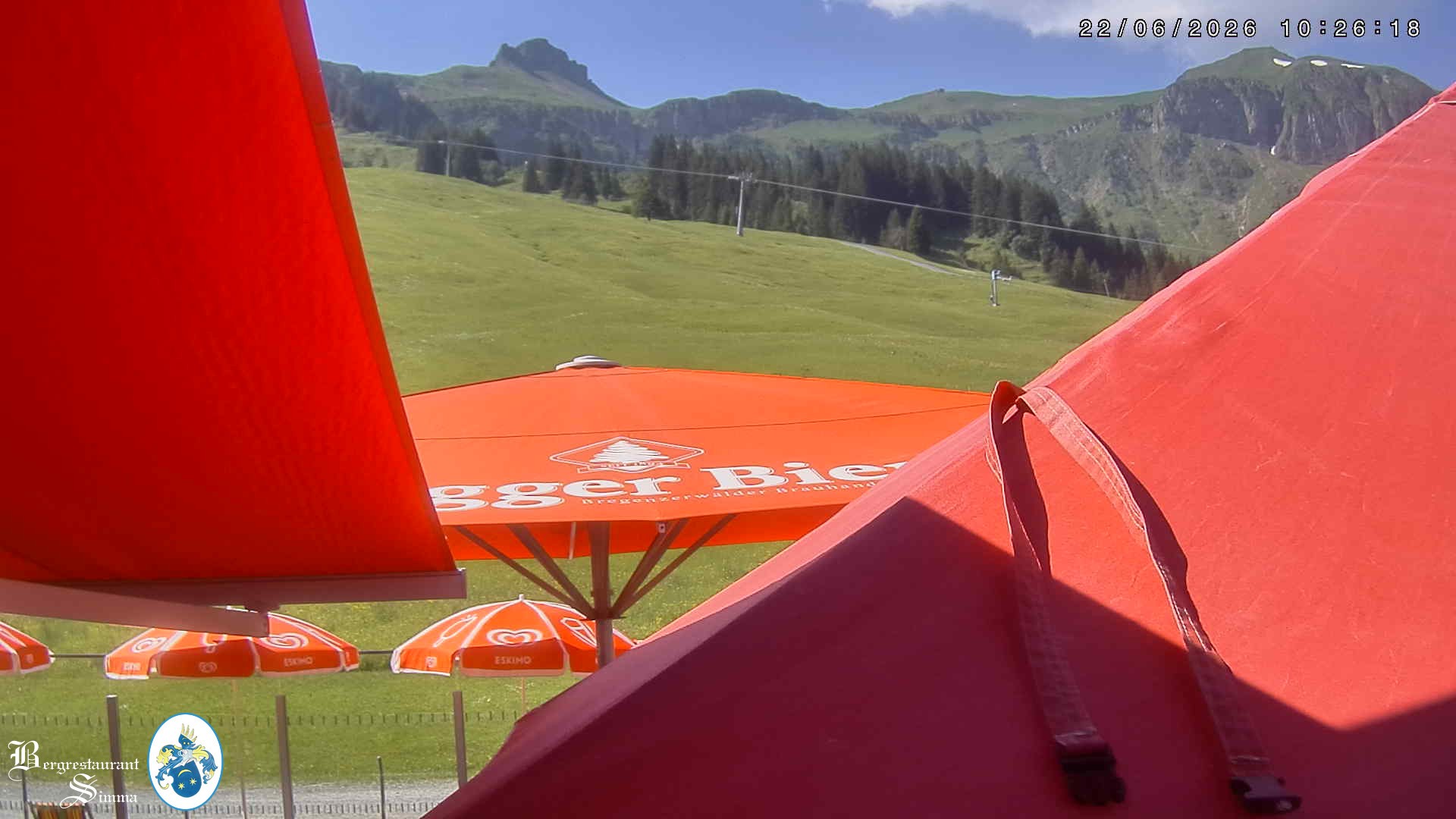 Archived image Webcam Mellau: View from the mountain restaurant Simma