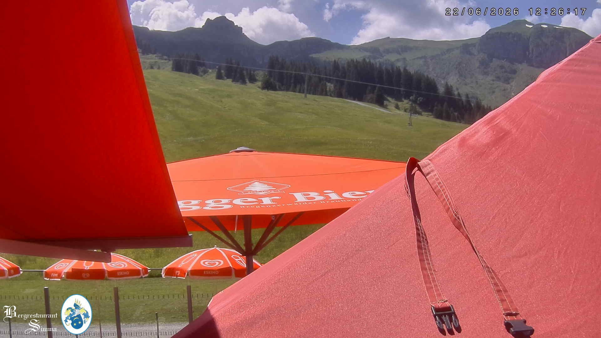 Archived image Webcam Mellau: View from the mountain restaurant Simma