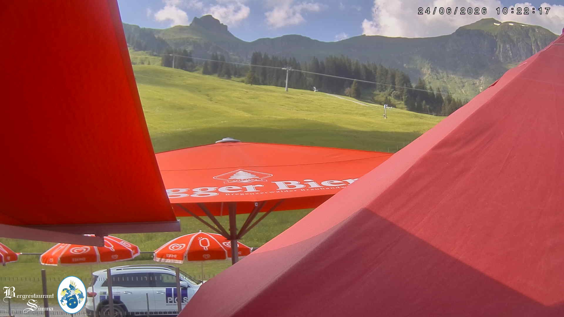 Archiv Foto Webcam Mellau: Aussicht vom Bergrestaurant Simma