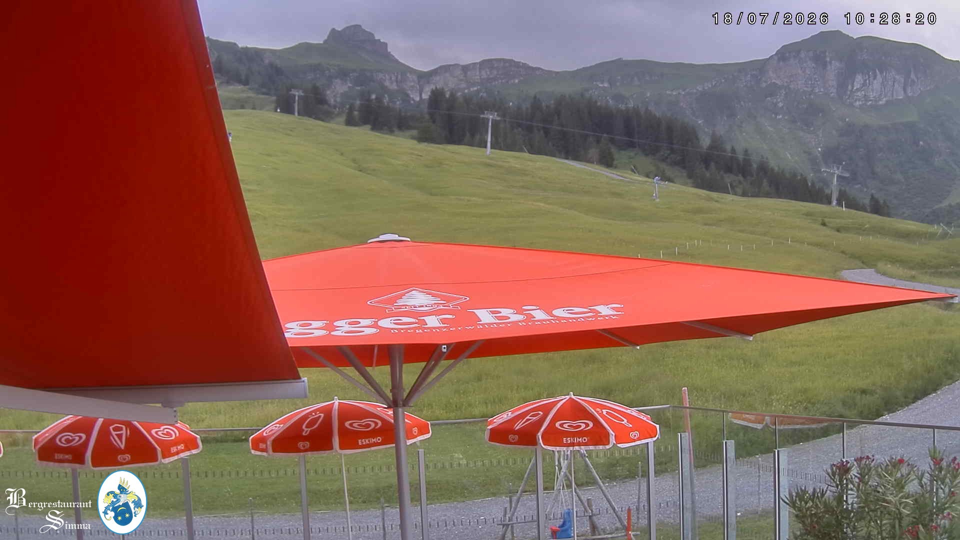 Archiv Foto Webcam Mellau: Aussicht vom Bergrestaurant Simma