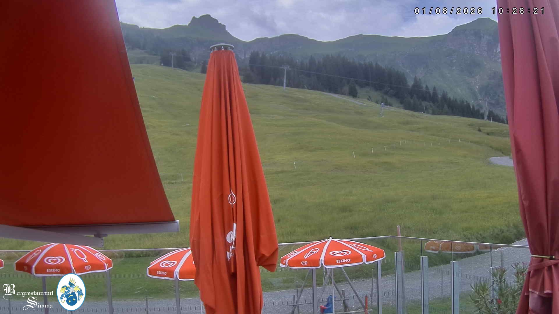 Archived image Webcam Mellau: View from the mountain restaurant Simma