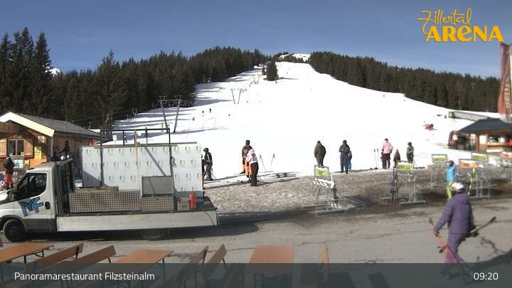 Archived image Webcam Filzsteinalm Restaurant Hochkrimml