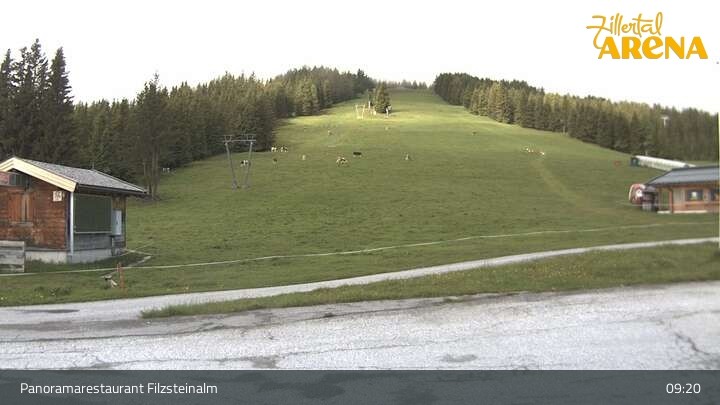 Archiv Foto Webcam Hochkrimml: Panoramarestaurant Filzsteinalm