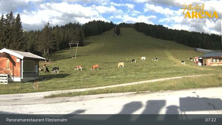Archiv Foto Webcam Hochkrimml: Panoramarestaurant Filzsteinalm