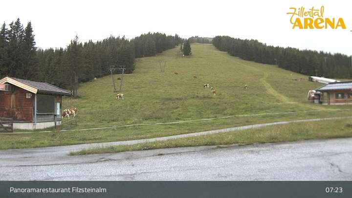 Archiv Foto Webcam Hochkrimml: Panoramarestaurant Filzsteinalm