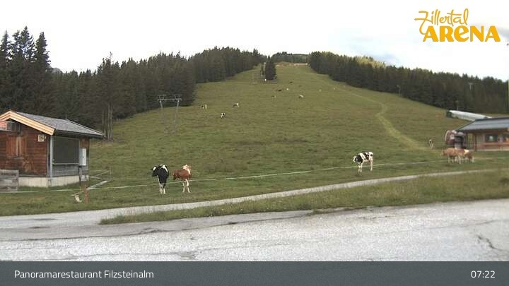 Archiv Foto Webcam Hochkrimml: Panoramarestaurant Filzsteinalm