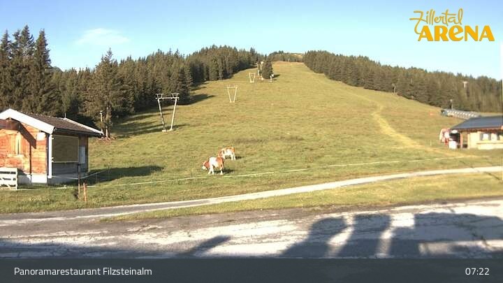 Archiv Foto Webcam Hochkrimml: Panoramarestaurant Filzsteinalm