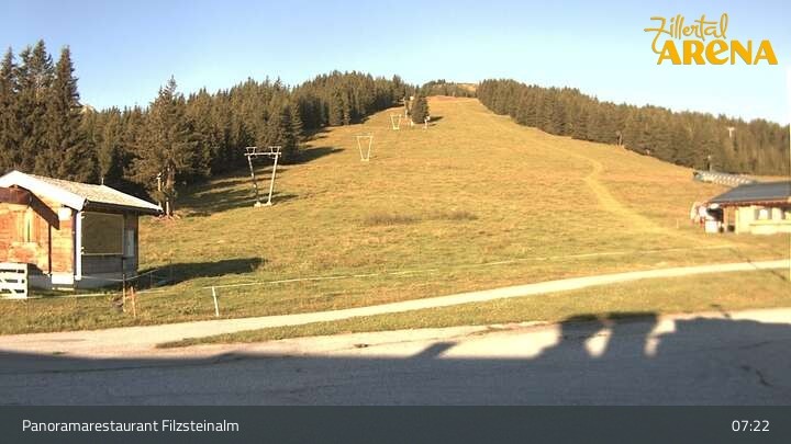 Archiv Foto Webcam Hochkrimml: Panoramarestaurant Filzsteinalm