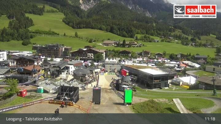 Archiv Foto Webcam Asitzbahn Talstation in Leogang